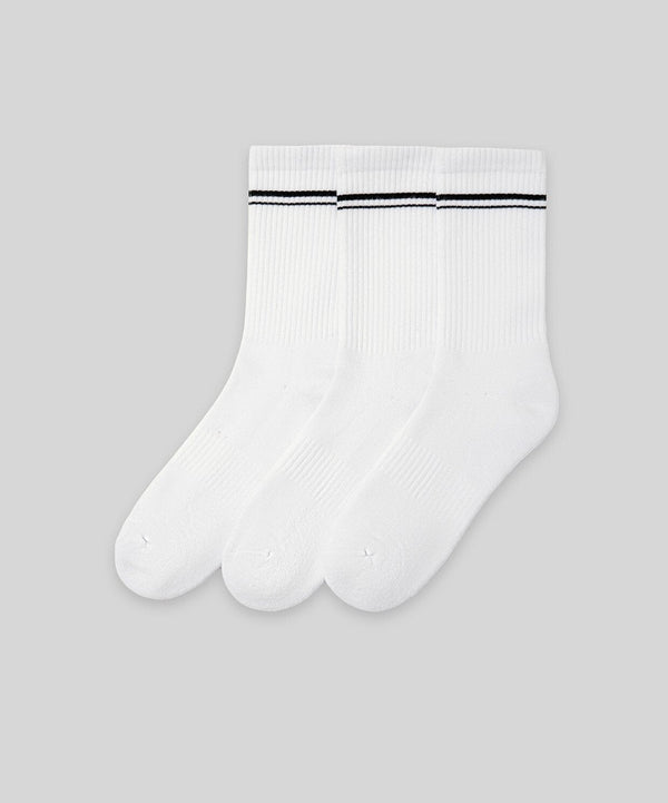 Monsieur Chaussette Çizgili Unicolor Havlu Çorap 3 lü Paket