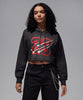 Jordan Flight Fleece Cropped Satin-Lined Hoodie