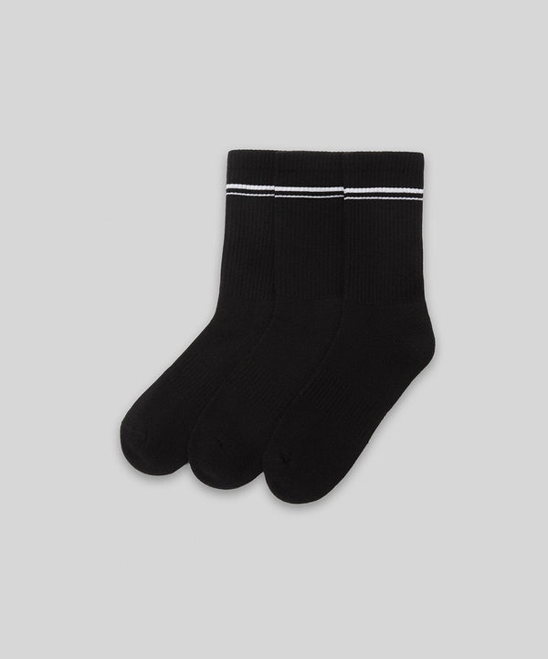 Monsieur Chaussette Çizgili Unicolor Havlu Çorap 3lü Paket